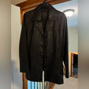 Black leather jacket by Uniform John Paul Richard